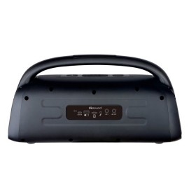 IQ Sound Bluetooth Boom Box Speaker with FM Radio, RGB Light Show, and Remote, True Wireless, Black
