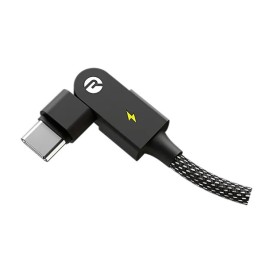 Raycon Magic Spin 100-Watt Lightning to USB-C Charge and Sync Cable, 3.3 Ft. (Black)