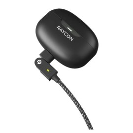 Raycon Magic Spin 100-Watt Lightning to USB-C Charge and Sync Cable, 3.3 Ft. (Black)