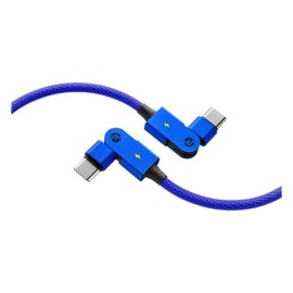 Raycon Magic Spin 100-Watt USB-C to USB-C Charge and Sync Cable, 3.3 Ft. (Blue)