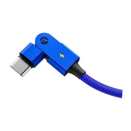 Raycon Magic Spin 100-Watt USB-C to USB-C Charge and Sync Cable, 3.3 Ft. (Blue)