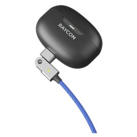Raycon Magic Spin Pro 100-Watt Lightning to USB-C Charge and Sync Cable, 6.6 Ft. (Blue)