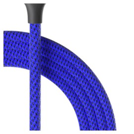 Raycon Magic Spin Pro 100-Watt Lightning to USB-C Charge and Sync Cable, 6.6 Ft. (Blue)