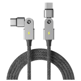 Raycon Magic Spin Pro 100-Watt USB-C to USB-C Charge and Sync Cable, 6.6 Ft. (Black)