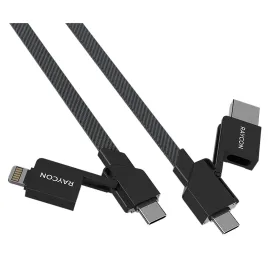 Raycon Magic Flex 100-Watt 6-in-1 Charge and Sync Cable (6 In.)