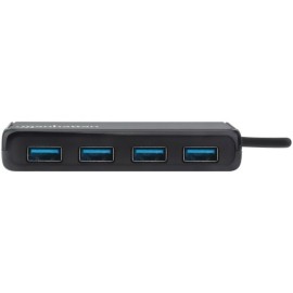 Manhattan 4-Port USB 3.2 Gen 1 Hub with USB-C-Male to 4 USB-A Females