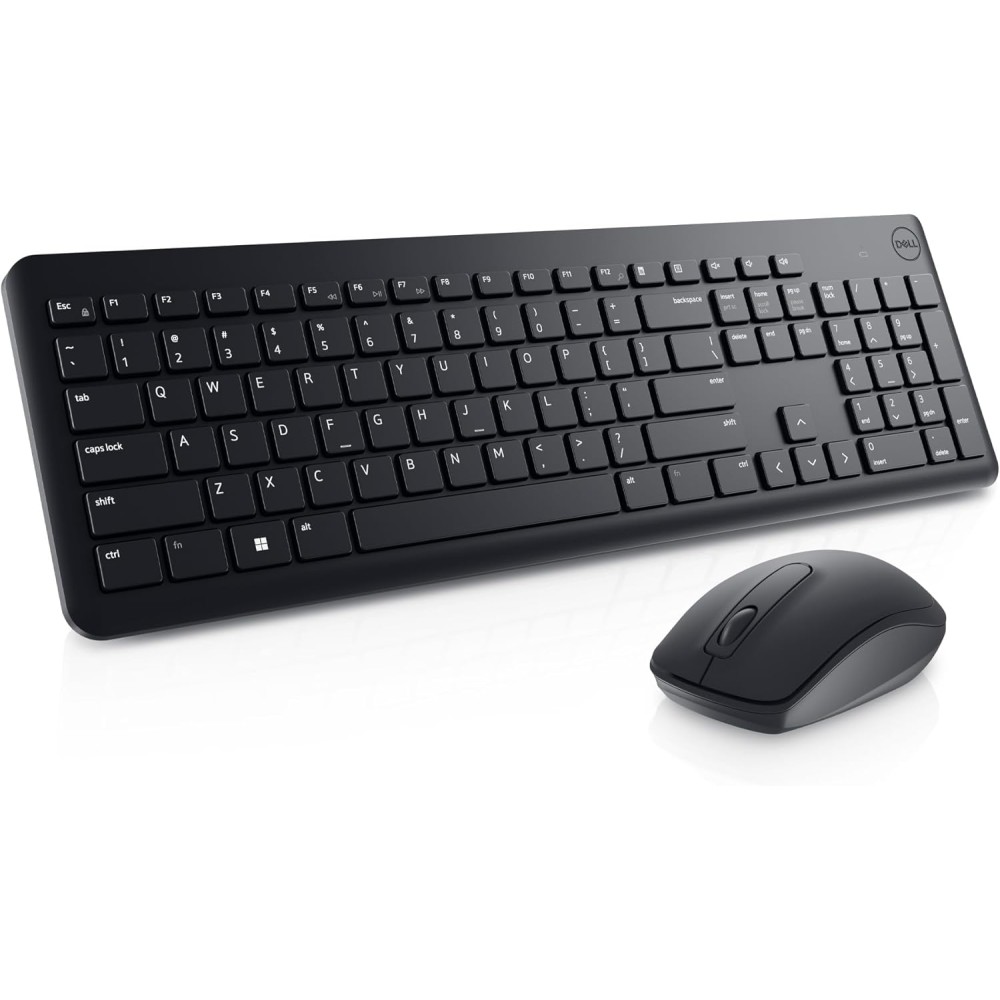 Dell Wireless Keyboard and Mouse - KM3322W, Wireless - 2.4GHz, Optical LED Sensor, Mechanical Scroll