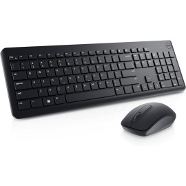 Dell Wireless Keyboard and Mouse - KM3322W, Wireless - 2.4GHz, Optical LED Sensor, Mechanical Scroll