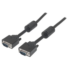 Manhattan HD15-Male to Male SVGA Cable with Ferrite Core, 10ft