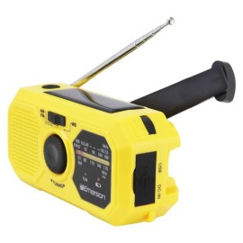 Emerson Emergency AM/FM Portable Weather Radio and Power Bank, Yellow