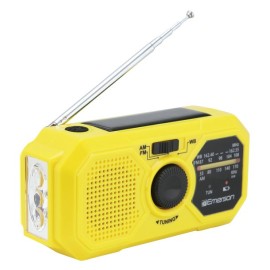 Emerson Emergency AM/FM Portable Weather Radio and Power Bank, Yellow