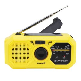 Emerson Emergency AM/FM Portable Weather Radio and Power Bank, Yellow