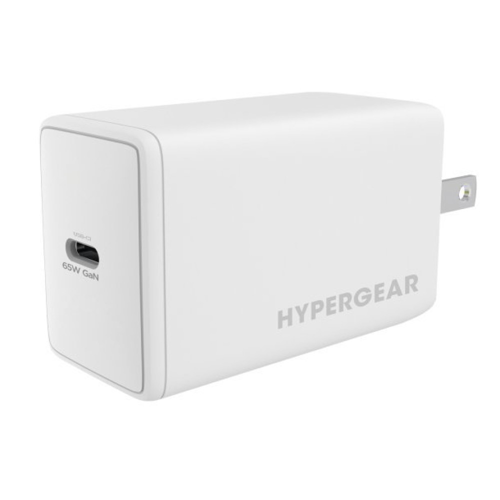 HyperGear SpeedBoost 65-Watt USB-C PD GaN Laptop Wall Charger with PPS, White