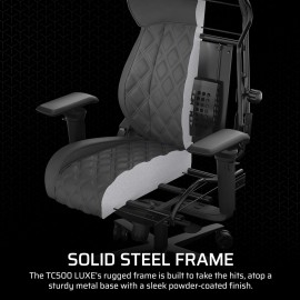 Corsair TC500 Luxe Gaming Chair - Premium Breathable Fabric - Wide Seat - Five-Way Adjustable Armrests - Adjustable Buil t-in Lumbar Support - 90-160 Degree Recline - Sherwood