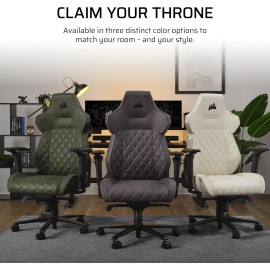 Corsair TC500 Luxe Gaming Chair - Premium Breathable Fabric - Wide Seat - Five-Way Adjustable Armrests - Adjustable Buil t-in Lumbar Support - 90-160 Degree Recline - Sherwood