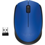 Logitech M170 - Mouse - right and left-handed - wireless - 2.4 GHz - USB wireless receiver - blue