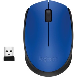 Logitech M170 - Mouse - right and left-handed - wireless - 2.4 GHz - USB wireless receiver - blue