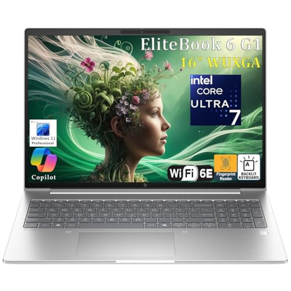 HP EliteBook 6 G1i Business Laptop Computer, Copilot AI, Intel 12-Core Ultra 7 255U, 64GB DDR5 RAM, 1TB PCIe SSD, 16