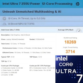 HP EliteBook 6 G1i Business Laptop Computer, Copilot AI, Intel 12-Core Ultra 7 255U, 64GB DDR5 RAM, 1TB PCIe SSD, 16