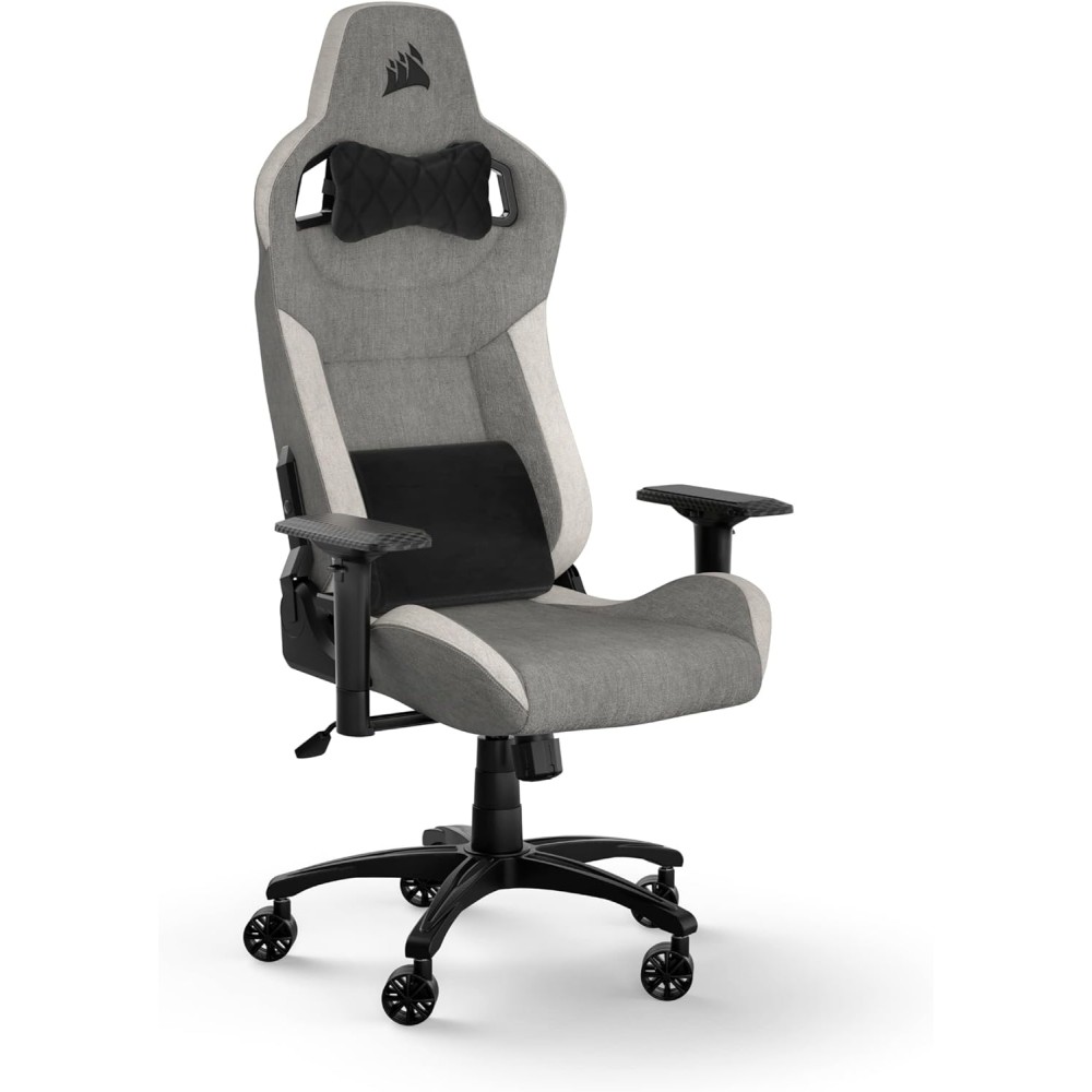 Corsair T3 Rush Fabric Gaming Chair ( 2023) Racing Inspiration Design Soft Fabric Exterior