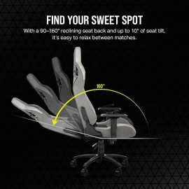 Corsair T3 Rush Fabric Gaming Chair ( 2023) Racing Inspiration Design Soft Fabric Exterior