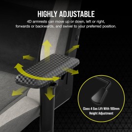 Corsair T3 Rush Fabric Gaming Chair ( 2023) Racing Inspiration Design Soft Fabric Exterior