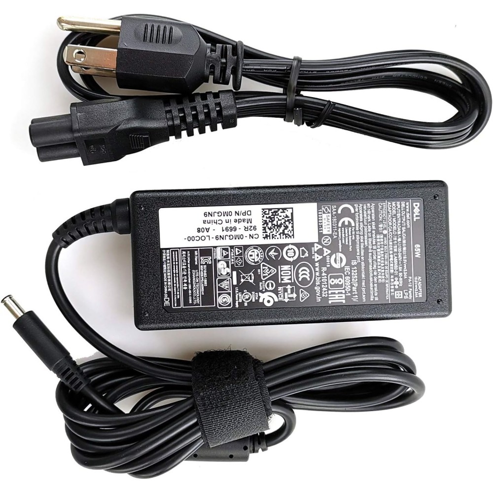 Dell Original Laptop Charger 65W watt 4.5mm tip AC Power Adapter