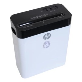 HP LC8 8-Sheet Crosscut Manual-Feed Paper Shredder with Basket, White