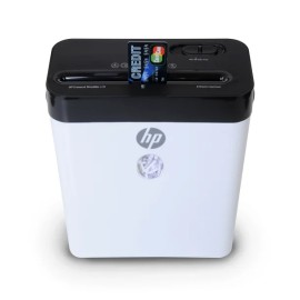 HP LC8 8-Sheet Crosscut Manual-Feed Paper Shredder with Basket, White