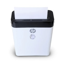 HP LC8 8-Sheet Crosscut Manual-Feed Paper Shredder with Basket, White