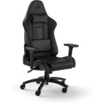 Corsair TC100 Relaxed Gaming Chair - Leatherette - Racing-Inspired Design - Lumbar Pillow - Detachable Memory Foam Neck Pillow - Adjustable Seat Height - Adjustable Armrests - Black