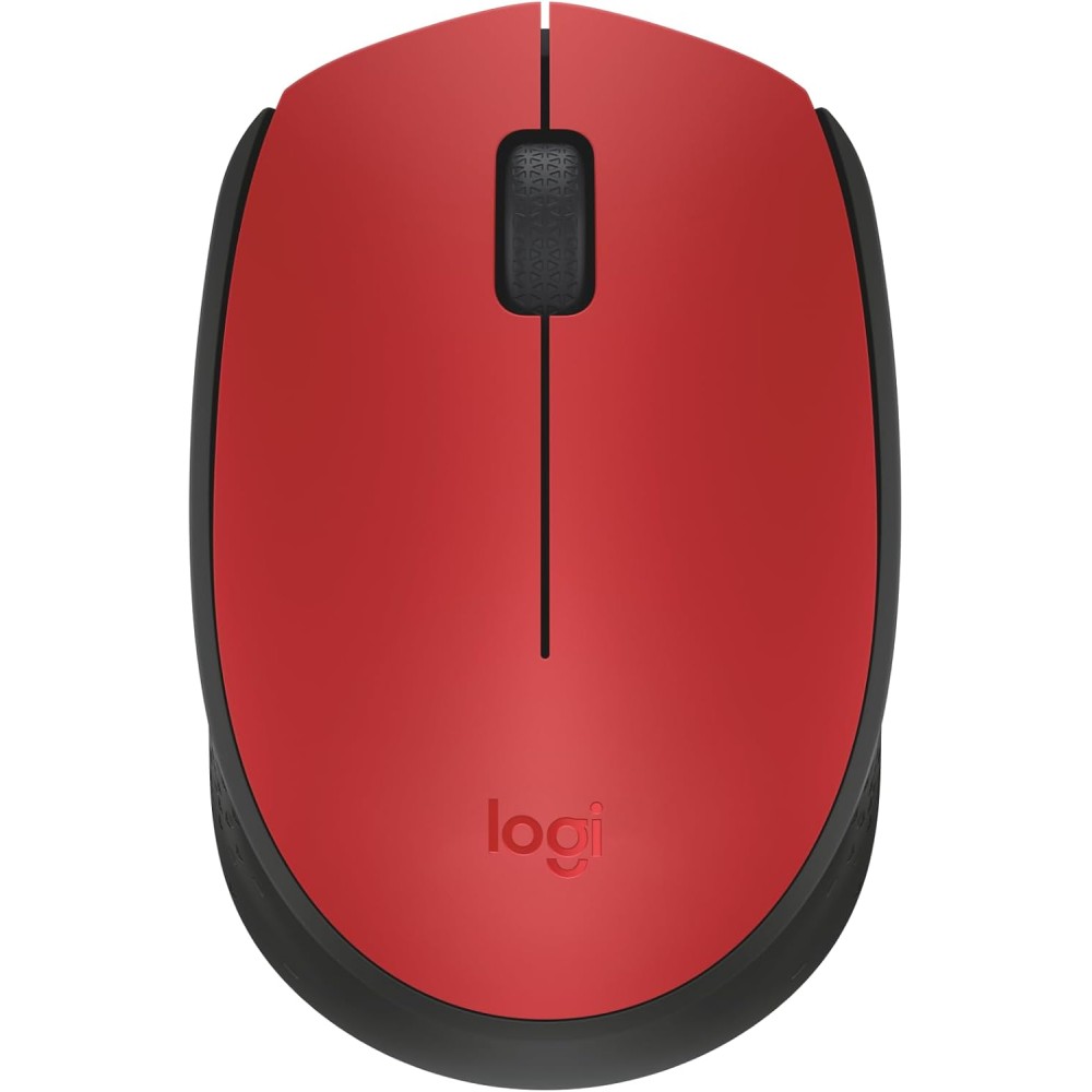 Logitech M170 - Mouse - right and left-handed - wireless - 2.4 GHz - USB wireless receiver - red