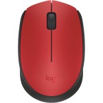 Logitech M170 - Mouse - right and left-handed - wireless - 2.4 GHz - USB wireless receiver - red