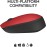 Logitech M170 - Mouse - right and left-handed - wireless - 2.4 GHz - USB wireless receiver - red