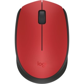 Logitech M170 - Mouse - right and left-handed - wireless - 2.4 GHz - USB wireless receiver - red