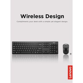 Lenovo 100 USB-A Wireless Combo Keyboard and Mouse