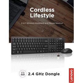 Lenovo 100 USB-A Wireless Combo Keyboard and Mouse