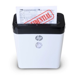 HP LC8 8-Sheet Crosscut Manual-Feed Paper Shredder with Basket, White (91011B)