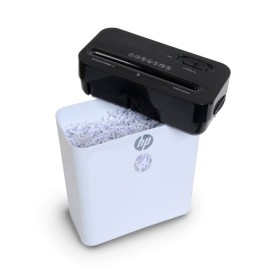 HP LC8 8-Sheet Crosscut Manual-Feed Paper Shredder with Basket, White (91011B)