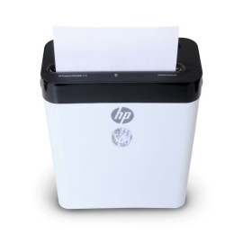 HP LC8 8-Sheet Crosscut Manual-Feed Paper Shredder with Basket, White (91011B)