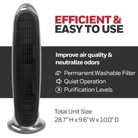 Honeywell HFD-120-Q QuietClean Air Purifier with Permanent Washable Filters