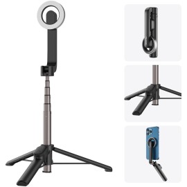TELESIN Magnetic Bluetooth Selfie Stick for iPhone and Smartphones