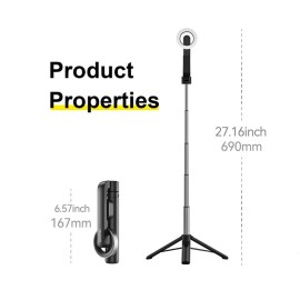 TELESIN Magnetic Bluetooth Selfie Stick for iPhone and Smartphones