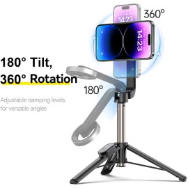 TELESIN Magnetic Bluetooth Selfie Stick for iPhone and Smartphones