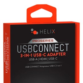 HELIX 3-in-1 USB-C® Adapter Hub with USB-C®, USB-A, and HDMI® Ports