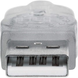 Manhattan® A-Male to A-Female USB 2.0 Extension Cable, Translucent Silver (6 Ft.)