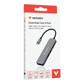 Verbatim® USB-C® Essentials 6-Port Hub, 32156