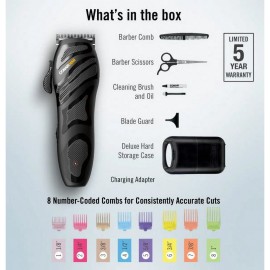 Conair Men Number Cut Cord and Cordless Hair Clipper & Trimmer Kit, 16 Piece