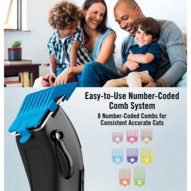 Conair Men Number Cut Cord and Cordless Hair Clipper & Trimmer Kit, 16 Piece