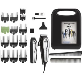 Wahl Chrome Pro Combo Complete Haircutting Kit, 22 Pieces, Blk/Silver